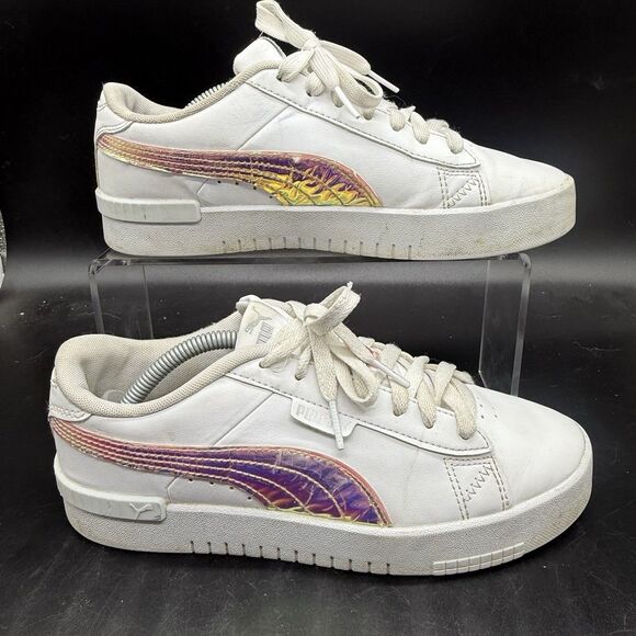 Puma Carina Iridescent Stripe Low Top Platform Sneaker Youth Size 6C 383759-01 - Picture 1 of 7